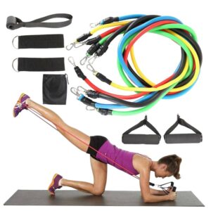 11Pcs Resistance Bands Expander Yoga Exercise Fitness Rubber Tube Bands Stretch Training Home Gyms Workout Elastic Pull Ropes